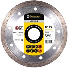 Круг алмазный отрезной 1A1R 125x1,4x8x22,23 Baumesser Keramik (Баумессер Керамик)